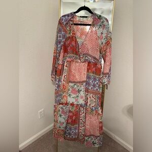 Zara Patchwork Maxi Dress